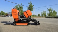 Mini-bétonnière sur chenilles portable, machine de construction compacte, mélangeur à tambour pour petits projets de chantier