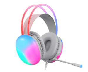 Casque <span class=keywords><strong>de</strong></span> jeu RGB à double tube lumineux, haut-parleurs 50 mm, casque stéréo filaire avec micro pour joueurs - Vente Flash - Product Image 3