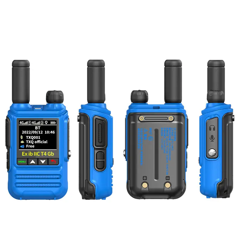 Hai chiều đài phát thanh chống cháy nổ UHF VHF kỹ thuật số Android xách tay 1000 dặm phạm vi GSM Walkie Talkie điện thoại di động 4 gam ip67l