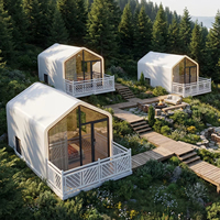 Maison modulaire portable en conteneur, maisonnette en panneaux sandwich, cabane mobile pour hôtel, villa, appartement