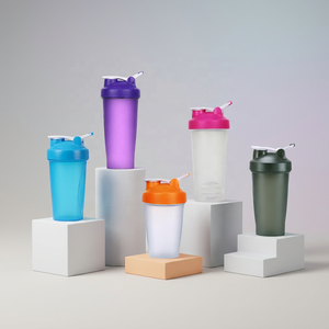Business <strong>Gift</strong> 600ml Plastic <strong>Protein</strong> Shaker Water Bottle Custom Logo with Metal Mixer &amp; Leak Proof Lids for GYM Fitness BPA Free - Product Image 6
