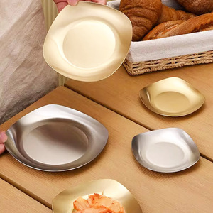 Gran oferta de aperitivos para el hogar, Mini Placa de Metal, elegante y hermosa, Plato decorativo de acero inoxidable para encurtidos, bandeja para servir, plato irrompible - Product Image 6