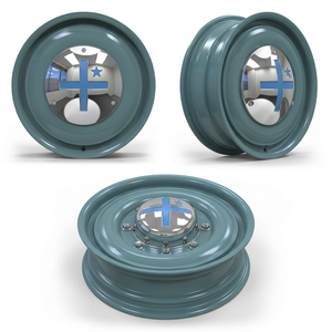 Cerchi in Lega Stile Retrò Blu Teal Grigio Effetto Acciaio 15 16 17 18 Pollici Stile Classico Vintage per Golf Beetle Mini Cooper - Product Image 5