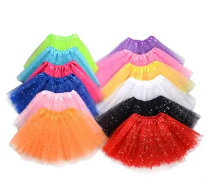 Kids Baby Girls Princess Ballet Dancing Party Tulle Skirt Star Print Mesh Children Tutu Skirt