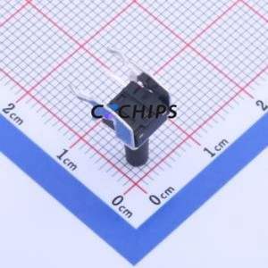 TS-1093C-A155B3-D1 Tactile Switch Bent Lead Through Hole-4P,6x6mm Single Pole Single Throw Round Button 2.5N Right Angle Insert - Product Image 2