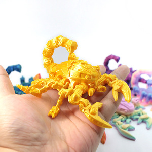 Scorpion mécanique imprimé en 3D avec articulations flexibles, figurine animale à l'échelle 1/12, ornement de bureau, jouet pour enfants, cadeau, décoration de la maison - Product Image 1