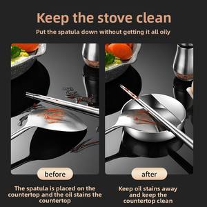 Sıcak satış 304 paslanmaz çelik ağır dikey kaşık tutucu raf Spatula ve Chopstick ile depolama için mutfak tezgahı - Product Image 3