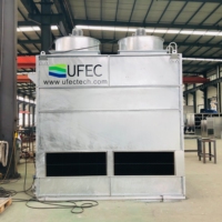 Condenseur évaporatif industriel à faible consommation d'eau pour système de réfrigération avec entretien minimal