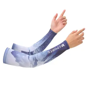 Brk Unisex dài tay áo cánh tay tay áo đầy màu sắc căng UV mặt trời bảo vệ cho chạy xe đạp Golf Bóng đá Câu cá chống UV