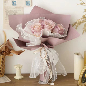 Bán Buôn Floral Bouquet Bọc Trung Quốc Đóng Gói Màu Sắc Rắn Phong Cách Hàn Quốc Không Thấm Nước Độc Đáo Hoa Gói Giấy Bao Bì - Product Image 6