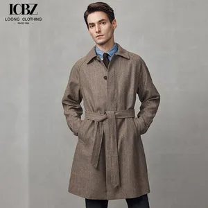 British mens trench coat long high quality custom winter mens long overcoat wool overcoat men