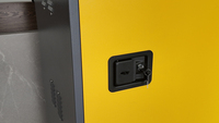 Armoire de stockage et de charge de batteries intelligente, ignifuge, à double paroi, avec capteur de température/fumée, 12 prises pour voiture électrique