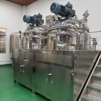 XINYOU 1T 2T 5T Homogénéisateur sous vide, Machine d'émulsification de type fixe, Agitateur mélangeur pour la fabrication de cosmétiques et de ketchup de tomate