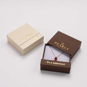 Customized Logo Hot Selling Cardboard Bracelet Earring Sliding Drawer Jewelry <b>Box</b> for Necklace <b>Ring</b> Display Storage Packaging - Product Image 5