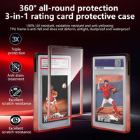 Protection de carte double face personnalisée 360° avec plaque de protection détachable, design modulaire, couleur dégradée, support de protection pour cartes