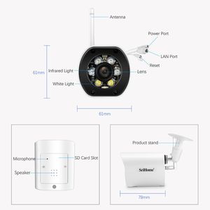 <span class=keywords><strong>SriHome</strong></span> SH034C 4.0MP AI humanoide seguimiento WiFi exterior noche Color detección de movimiento bidireccional Talk Bullet cámara de vigilancia - Product Image 5