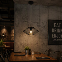 Luminaire suspendu LED vintage en métal noir de style nordique moderne de haute qualité 220 volts 2022 pour bar, café, salon