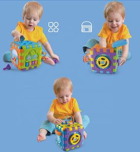 Cubo di Attività per Bambini 3D con 6 Lati, Gioco Educativo Musicale con Forme Geometriche, Labirinto di Perline e Ingranaggi - Product Image 4