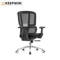 Chaise de bureau en maille, chaise de visiteur, chaise de conférence noire à pieds fixes, vente en gros à Foshan, Chine