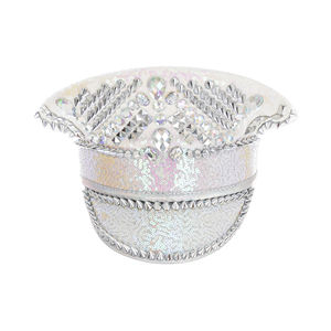 Edoparty donne uomini Steampunk cappello con rivetto Queen paillettes Burning capitano sergente Rave Festival addio al nubilato parte cappello - Product Image 3