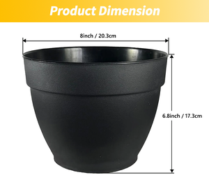 <span class=keywords><strong>Vaso</strong></span> da Giardino per Esterni in Plastica Riciclata PP Fioriera Rotonda Vasi per Piante - Product Image 5