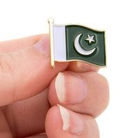 Drapeau du Pakistan personnalisé avec logo sur mesure en métal (fer/laiton/alliage de zinc) – Conception, échantillon et livraison gratuits