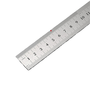 Foska Klassieke Roestvrijstalen Metalen Liniaal Zilveren Kleur 8Inch 12Inch 20Inch 24Inch 40Inch Dubbele Zijschaal Liniaal <span class=keywords><strong>Patchwork</strong></span> Liniaal - Product Image 1