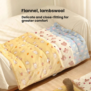 Morbida Coperta Riscaldante in Flanella per Animali Domestici, Reversibile, Calda e Lavabile, per Gatti e Cani, Tutte le Stagioni, Varie Misure, Orso, Coniglio, Nuvola - Product Image 4