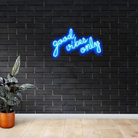 Rebow livraison directe en gros 12V acrylique lettres lumière bonnes vibrations Led mur Flex personnalisé enseigne au néon pour la décoration des hôpitaux