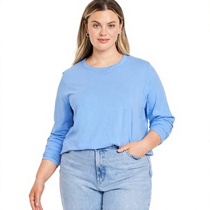 Nouveau T-shirt à manches longues pour femme en mélange de coton, coupe décontractée, vêtements décontractés, fabricant de vêtements en gros OEM, fournisseur d'usine - Product Image 1