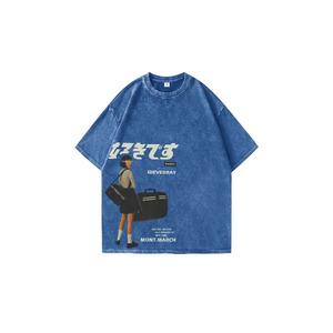 Camiseta Oversize Vintage Japonesa para <span class=keywords><strong>Hombre</strong></span> con Estampado Gráfico <span class=keywords><strong>de</strong></span> <span class=keywords><strong>Película</strong></span> Fotográfica, Camiseta <span class=keywords><strong>de</strong></span> Algodón para <span class=keywords><strong>Hombre</strong></span> - Product Image 4