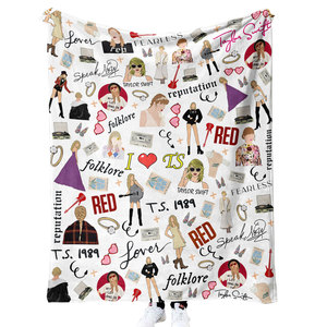 8 colores Pink Singer Taylor Throw Blanket Swiftie franela suave cama mantas para amantes de la música - Product Image 6