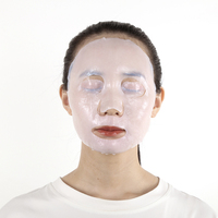 Masque facial hydratant jetable en bio-cellulose infusé de vitamine C et d'acide hyaluronique pour éclaircir la peau