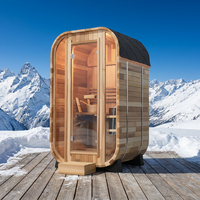 Sauna extérieur de luxe, cabine de sauna traditionnelle à vapeur pour jardin, sauna en bois pour 2 personnes, extérieur