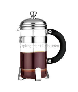Popular <span class=keywords><strong>jarra</strong></span> de vidrio de borosilicato de 350ml y 1L, nuevo filtro de acero inoxidable, juego de café y té francés alto para uso doméstico, Metal de Bambú - Product Image 5