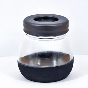 CD-115 Hand Coffee Grinder with Two Glass Jars 5.5 Oz Each Adjustable Setting Conical Burr Mill Manual Coffee Grinder