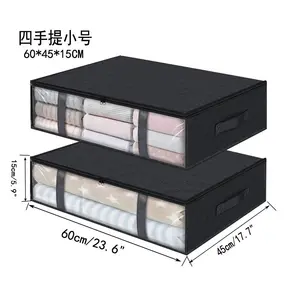 Wholesale Oxford canvas non-woven fabric wardrobe storage rack clothes organizer under bed storage box