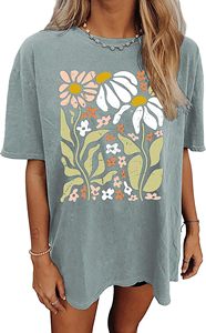 Camisetas de gran tamaño para mujer, Camisetas básicas informales de manga corta de verano, camisetas holgadas - Product Image 5