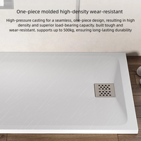 Receveur de douche moderne et portable en pierre artificielle avec revêtement en résine acrylique imperméable effet céramique marbre pour salle de bain et hôtel