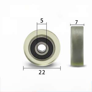 22 мм полиуретановый роликовый шкив, хромированная сталь, длительный срок службы 5x22x5 5x22x7 5x22x9 6x22x5 6x22x6 6x22x7 - Product Image 5