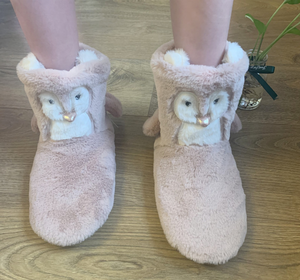 Animal bonito do pinguim da menina e Senhoras Inverno <span class=keywords><strong>Anti</strong></span> Escorregar Aconchegante Interior Forrado De Peles de Pelúcia Meias Boot - Product Image 2