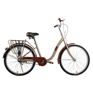 Bicicleta de ciudad para estudiantes de 26 pulgadas, bici de carretera Retro clásica Popular para mujer y niña, rosa, púrpura, aleación de aluminio personalizada