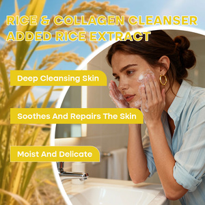 Produits de soin de la <span class=keywords><strong>peau</strong></span> coréens en marque privée, soins du visage biologiques, <span class=keywords><strong>nettoyant</strong></span> hydratant au riz pour éliminer les points noirs, pour peaux sensibles - Product Image 5