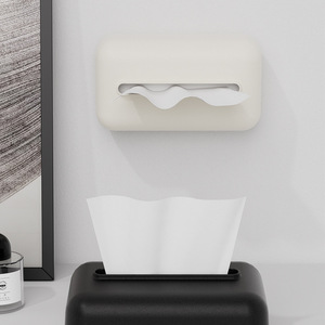 New Arrival <b>Large</b> Rounded Corner Tissue <b>Box</b> Durable <b>Plastic</b> Desktop Car Art Tissue with Built-in Spring - Product Image 4