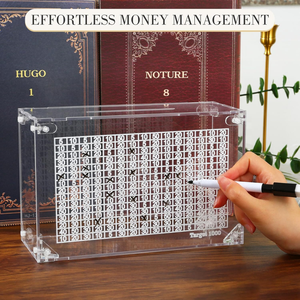 Boîte de dépôt d'argent numérique en acrylique OEM coffre-fort pratique <span class=keywords><strong>banque</strong></span> d'argent d'épargne numérique pour l'épargne comptage de pièces produit tirelires - Product Image 3