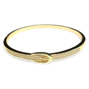 <b>Copper</b> Belt Buckle <b>Bracelet</b> Gold And Silver Micro Insert Zircon Inlay Women's Jewelry Gift Winter 2024 - Product Image 5