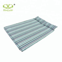 Matelas Gonflable Double pour Camping, Auto-gonflant, Léger, Portable, en Taffetas de Polyester, avec Sac de Transport, pour Extérieur et Chambre