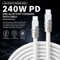 Kabel Charger Pabrik Baru 240w Pengisian Cepat Sinkronisasi Data 1m 2m OEM Nylon Kabel Charger Usb untuk Iphone18 17 Samsung