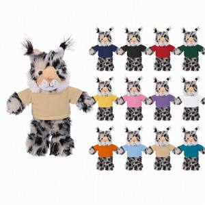 Peluche de Animales Salvajes Personalizado OEM, Peluche de Gato Silvestre con Camiseta Personalizable con Impresión de Logotipo, Muñeco de Peluche Suave de 12 Pulgadas - Product Image 6