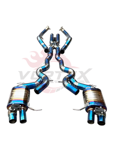 Système d'échappement Catback à soupapes Vortex Titanium pour BMW M6 F06 F12 F13 S63 V8 4.4T Performance Racing Muffler System Kit Pie Cut - Product Image 1